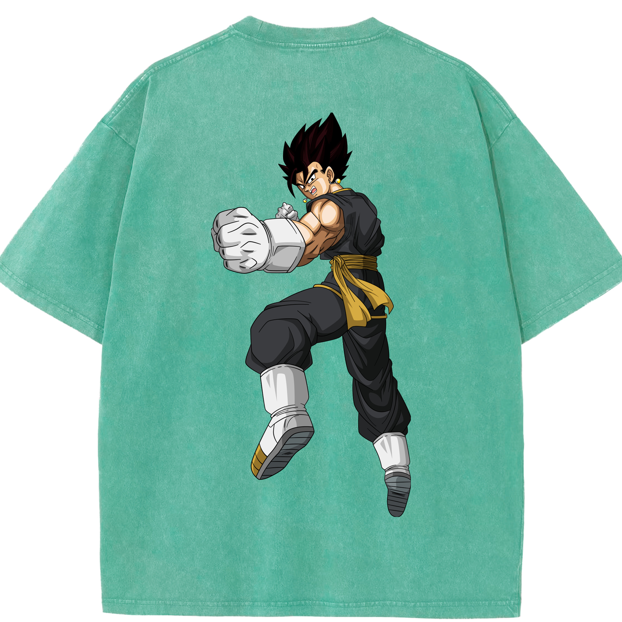 （画像用） ドラゴンボール ベジット DRAGON BALL Vegetto 綿100% ヴィンテージ風 半袖Tシャツ（背面プリント）